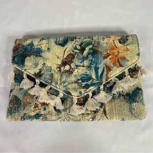 Urban Expressions Multicolor Clutch with Tassels